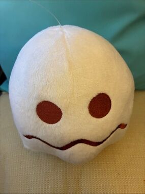 Bandai Namco Plush PAC-Man Ghost Doll - Cream with Rust Embroidery